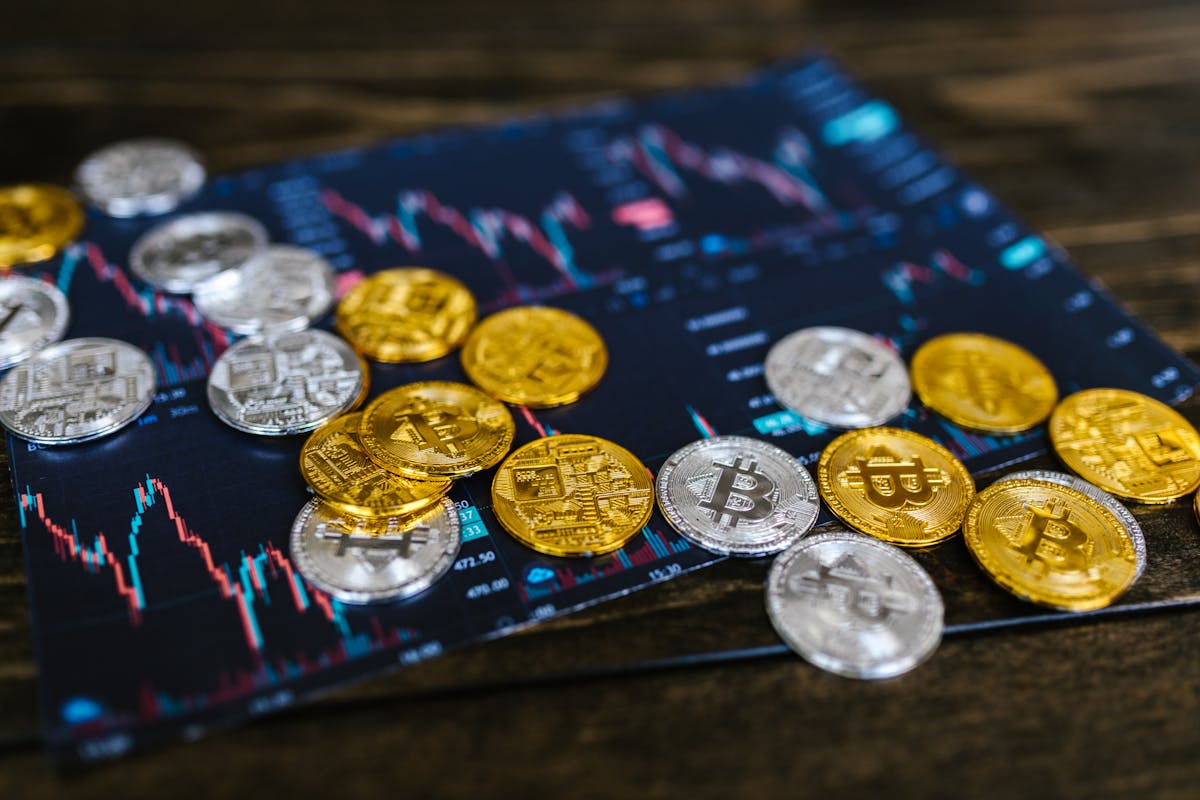 Bitcoin cryptocurrency coins market trading chart blockchain digital assets