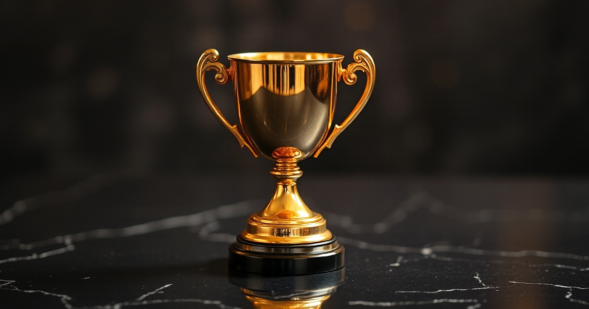 A single polished golden trophy cup gleaming on a dark reflective black marble surface under dramatic warm amber and gold rim light with soft glowing bokeh, symbolising the Tuesday June 30 2026 ThriveInMarkets morning analysis after Wall Street staged a sharp tech-led rebound on Monday that pushed the Dow Jones Industrial Average to a record close above 52,000 for the first time, the Nasdaq Composite up about 2.07 percent to 25,820.14 and the S&P 500 up 1.18 percent to 7,440.43 as the reported US-Iran truce held and Alphabet rose about 5 percent on its first day as a Dow component, with S&P 500 E-mini futures holding near 7,455 overnight, China's official NBS manufacturing PMI beating forecasts at 50.3 for a third month of expansion, WTI crude rebounding back above 70 dollars, gold easing toward 4,027 dollars and Bitcoin near 59,400 dollars still in extreme fear ahead of Thursday's pulled-forward June jobs report