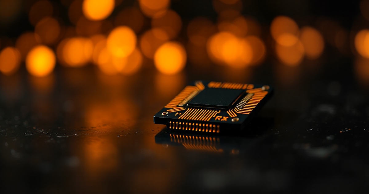 A single black computer processor microchip with glowing amber circuit traces rests on a dark reflective surface with soft golden bokeh behind it, used in the ThriveInMarkets morning analysis for Friday July 17 2026 after a deepening selloff in semiconductor shares sent the Philadelphia semiconductor index down 4.3 percent on Thursday and dragged the S&P 500 to a 0.51 percent decline at 7,533.77, with Taiwan Semiconductor Manufacturing Company shares slipping about 4.6 percent in premarket even after second-quarter profit rose 77 percent because the foundry lifted its full-year capital-spending forecast to $60 billion to $64 billion, stoking questions about whether artificial-intelligence-driven valuations are sustainable, while Netflix fell about 9 percent after hours on soft third-quarter guidance, Ether eased 1.6 percent to $1,827, Bitcoin held near $64,500, gold slipped to $3,996 and WTI crude held near $80