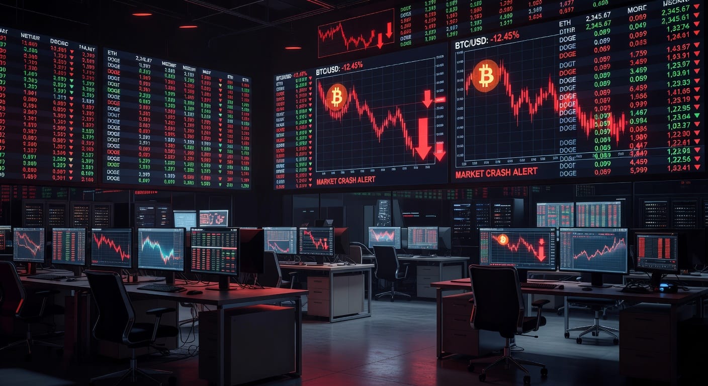 Crypto market newsroom showing Bitcoin price decline on April 3 2026
