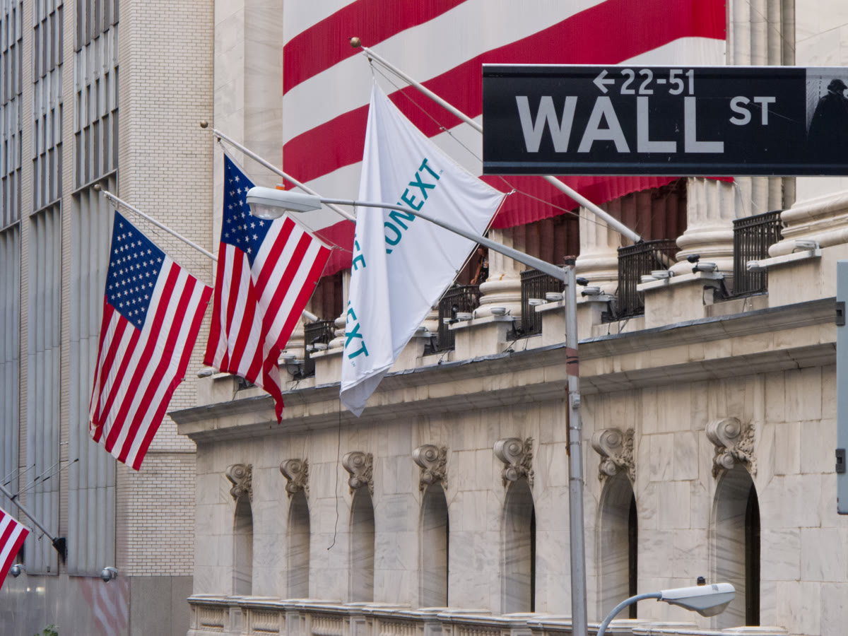 New York Stock Exchange trading floor during the S&P 500 rally on April 8 2026