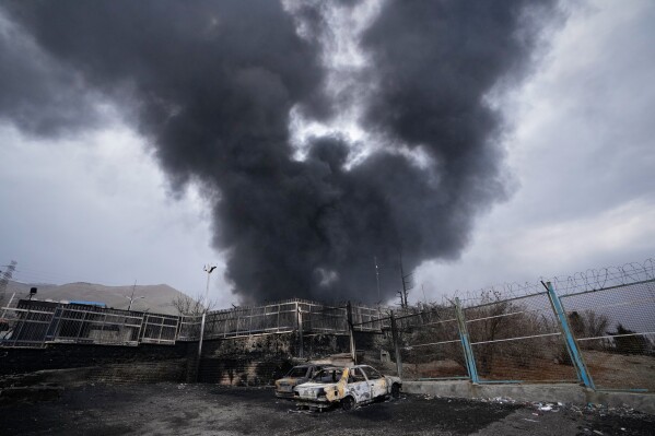 Smoke rises from Tehran oil facility hit by U.S.-Israeli strike, March 8 2026