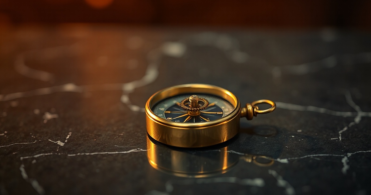 A polished antique brass compass with its needle pointing forward rests on a dark reflective marble surface under dramatic warm amber rim light with soft glowing bokeh, illustrating the ThriveInMarkets weekly recap for June 15 to 19 2026, a week defined by Kevin Warsh's first Federal Reserve meeting on June 17 that held rates at 3.50 to 3.75 percent but delivered a hawkish dot plot whose median year-end estimate jumped to 3.8 percent from 3.4 percent with nine of eighteen officials projecting a hike, sending the S&P 500 down 1.21 percent on the day before a chip-led rebound left it up about 0.9 percent on the week near 7,500.58, while a US-Iran interim peace deal reopening the Strait of Hormuz drained the war premium and sank WTI crude nearly 9 percent to about 77 dollars, the Bank of Japan raised its policy rate to a 31-year high of 1 percent on June 16, spot gold eased about 1.2 percent to roughly 4,150 dollars on a one-year-high dollar, Bitcoin held near 63,900 dollars and Ethereum firmed near 1,728 dollars, with US markets shut Friday for Juneteenth
