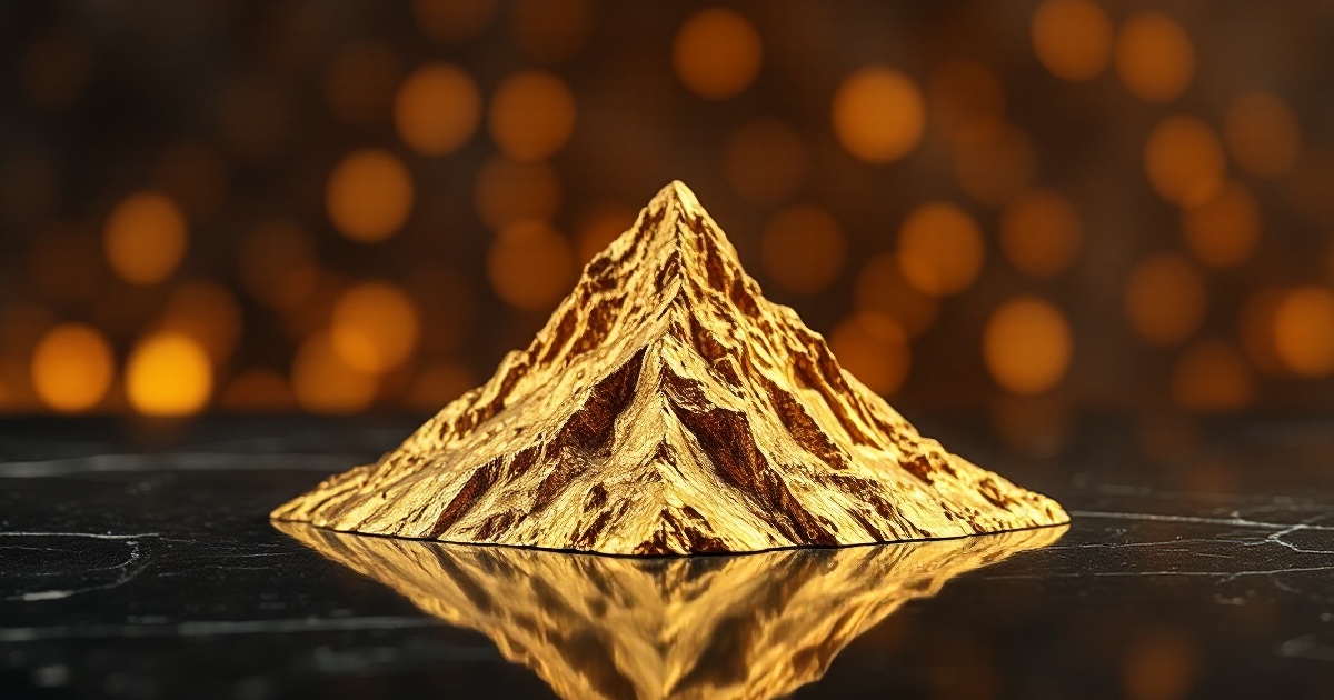 A single polished golden mountain summit peak with sharp crystalline ridges rising on a dark reflective black marble surface under dramatic warm amber and gold rim light with soft glowing bokeh, symbolising the ThriveInMarkets weekly markets roundup for June 28 to July 4 2026, after a surprisingly weak June jobs report of just 57,000 new hires drove the Dow Jones Industrial Average to a record close of 52,900.07 and capped the strongest quarter for the S&P 500 and Nasdaq since 2020, while Meta Platforms surged about 9 percent on plans to launch a Meta Compute cloud unit selling surplus artificial-intelligence capacity and crashed the semiconductor trade with Micron down about 10 percent and AMD off nearly 7 percent, Tesla fell 7 percent despite a second-quarter delivery beat as Rivian jumped on raised guidance, Europe's MiCA transitional period ended on July 1 leaving only around 210 of more than 1,200 crypto firms licensed and Binance without EU authorisation, and Bitcoin reclaimed 61,000 dollars after a record 4.06 billion dollar June spot ETF outflow while XRP, Solana and Hyperliquid drew fresh inflows